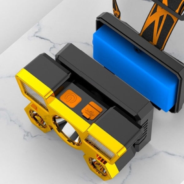 LED Headlamp USB Rechargeable Flashlight 5 Heads