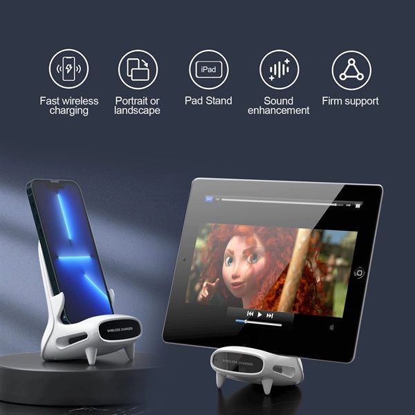 Wireless Charger Stand With Sound Box