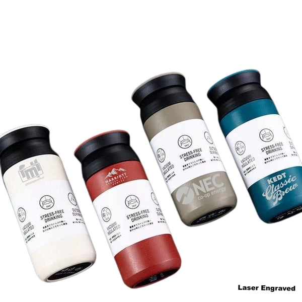 Wide Mouth Vacuum Travel Bottle LED Temperature Display Lid