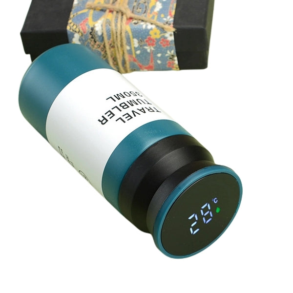 Wide Mouth Vacuum Travel Bottle LED Temperature Display Lid