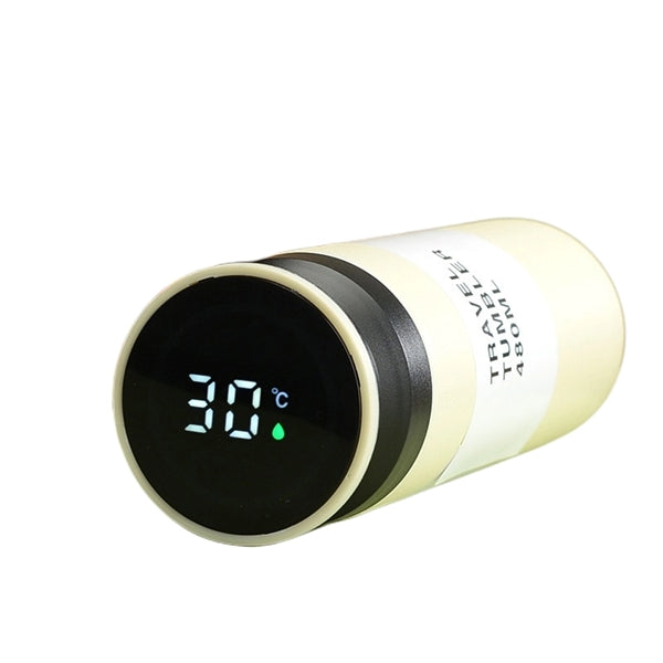 Wide Mouth Vacuum Travel Bottle LED Temperature Display Lid