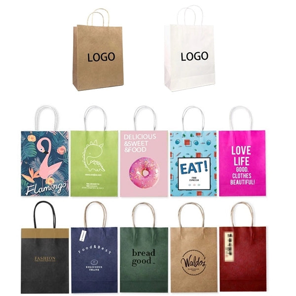 Full-bleed 4 C/P Kraft Paper Shopping Tote Bag