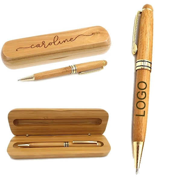 Bamboo Case & Pen Gift Sets