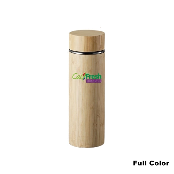 Insulated Stainless Steel Bamboo Coffee Tumbler with Lid