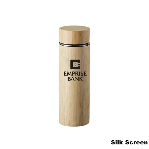 Insulated Stainless Steel Bamboo Coffee Tumbler with Lid