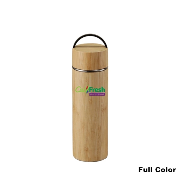 Insulated Stainless Steel Bamboo Coffee Tumbler with Lid