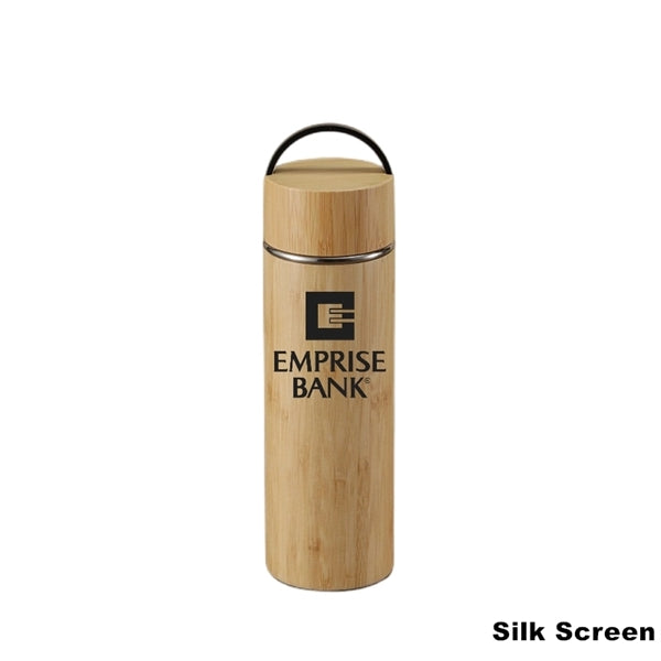 Insulated Stainless Steel Bamboo Coffee Tumbler with Lid