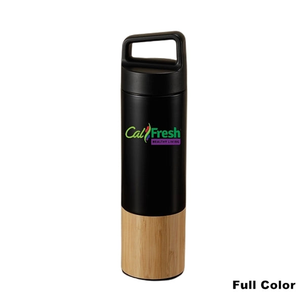 Insulated Stainless Steel Bamboo Coffee Tumbler with Lid