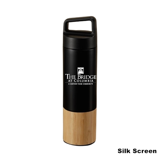Insulated Stainless Steel Bamboo Coffee Tumbler with Lid