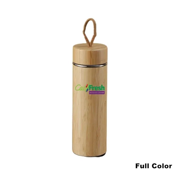 Insulated Stainless Steel Bamboo Coffee Tumbler with Lid