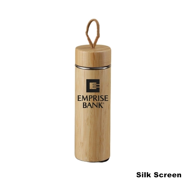 Insulated Stainless Steel Bamboo Coffee Tumbler with Lid