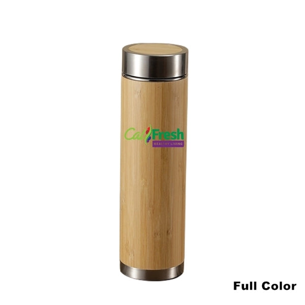 Insulated Stainless Steel Bamboo Coffee Tumbler with Lid