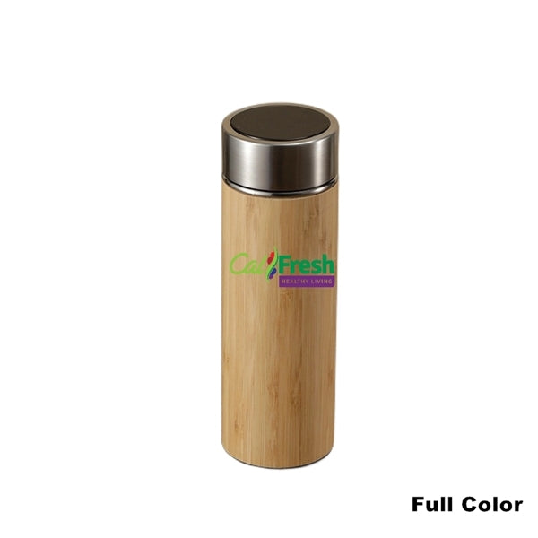 Insulated Stainless Steel Bamboo Coffee Tumbler with Lid