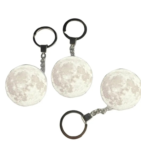 3D Moon Lamp Decoration Led Key Chain