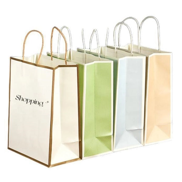 Natural Kraft Paper Shopper Tote Bag
