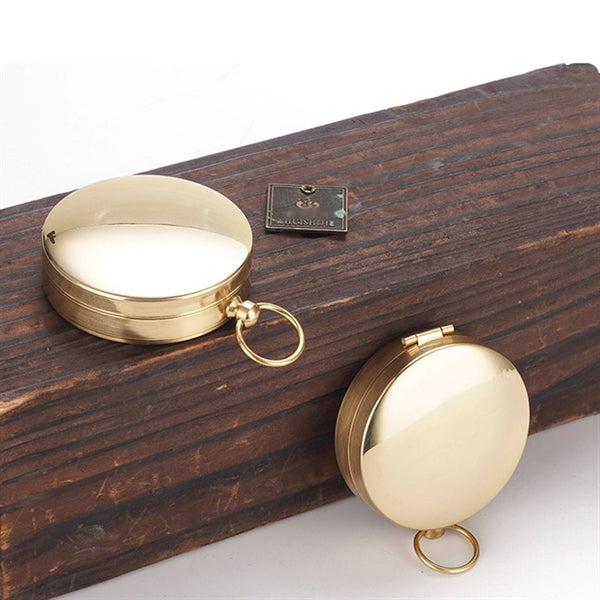 Retro Pocket Copper Clamshell Luminous Survival Compass