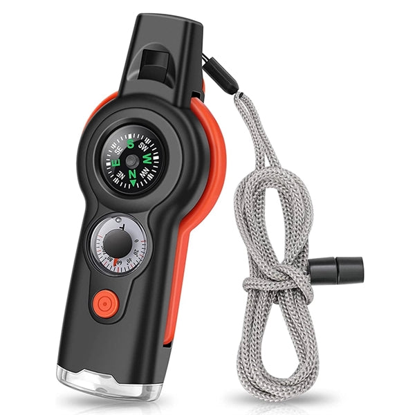 7 In 1 Multi-function Outdoor Survival Whistle Compass