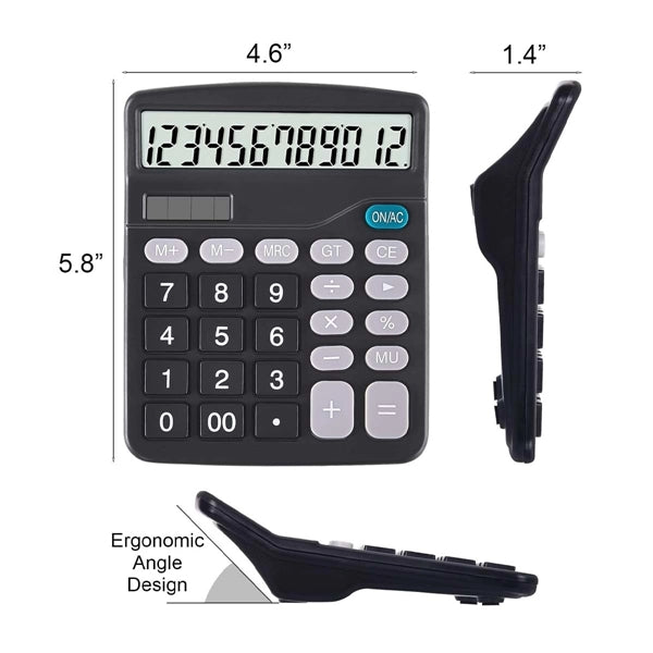 Dual Power 12 Digit Calculator