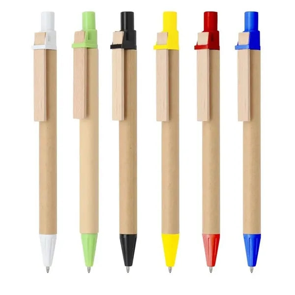 Kraft Paper Pens with Wooden Clip