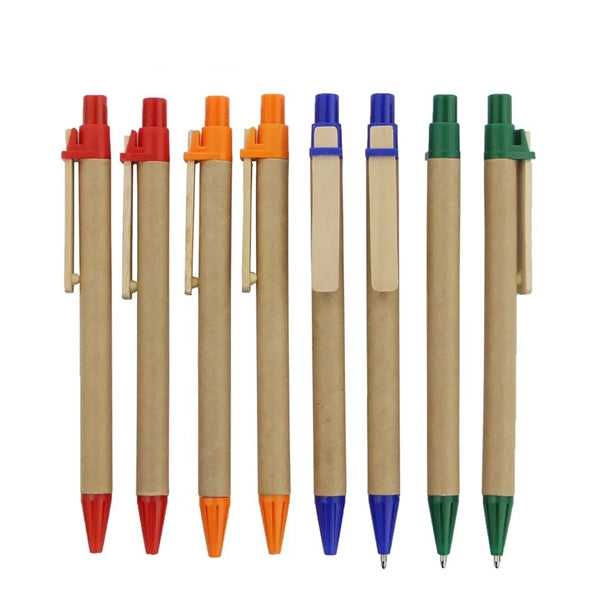 Kraft Paper Pens with Wooden Clip