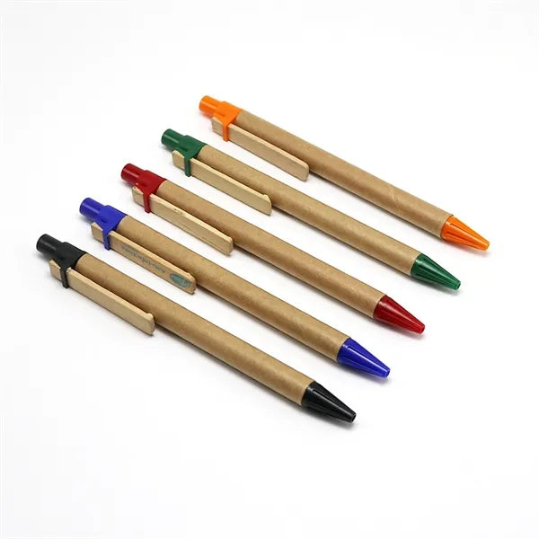 Kraft Paper Pens with Wooden Clip