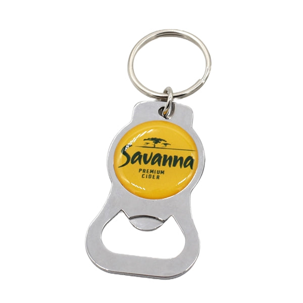 Metal Bottle Opener w/ Split KeyRing Attachment