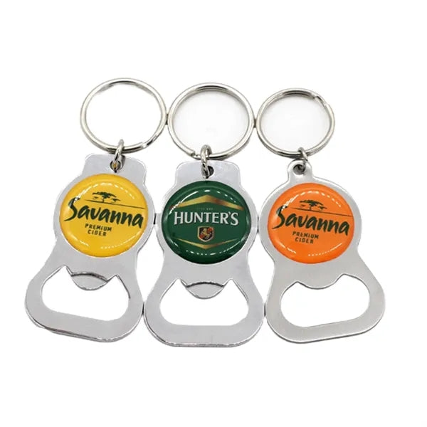 Metal Bottle Opener w/ Split KeyRing Attachment