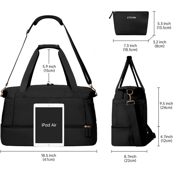 Sports Travel Duffel Bag with USB Charging