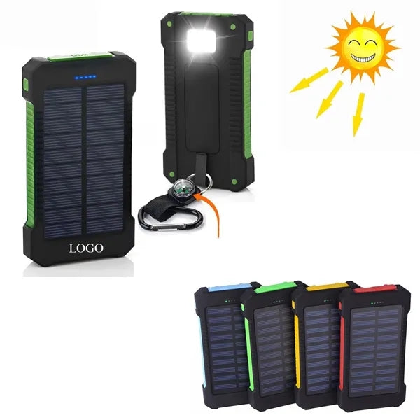 Portable LED Mobile Phone Solar Charger With Compass