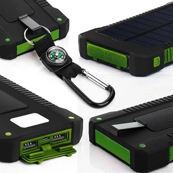 Portable LED Mobile Phone Solar Charger With Compass
