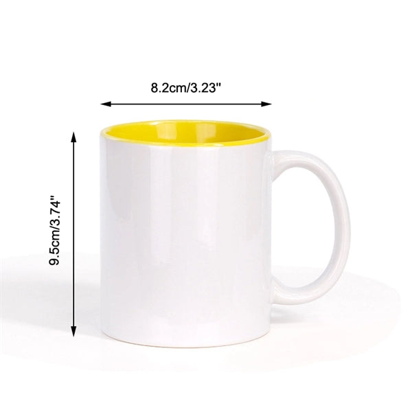 Two-Tone Full Color 11 oz Sublimation Ceramic Coffee Mug