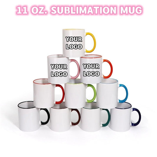 Two-Tone Coffee Mug 11 oz Ceramic Sublimated Cups