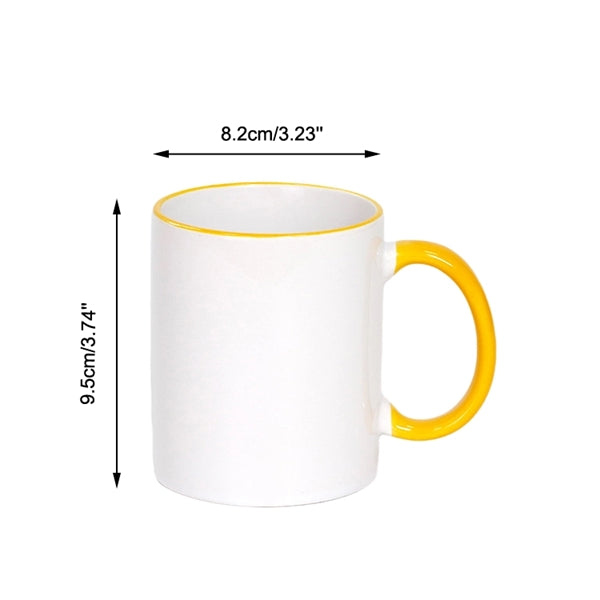 Two-Tone Coffee Mug 11 oz Ceramic Sublimated Cups