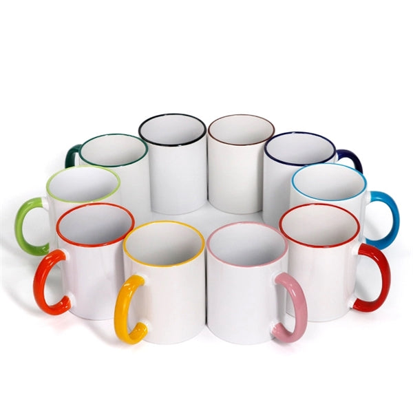 Two-Tone Coffee Mug 11 oz Ceramic Sublimated Cups