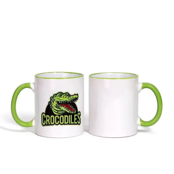 Two-Tone Coffee Mug 11 oz Ceramic Sublimated Cups