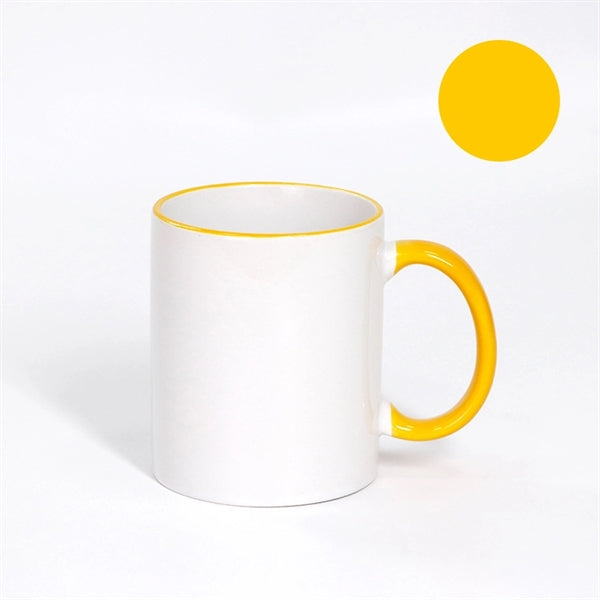 Two-Tone Coffee Mug 11 oz Ceramic Sublimated Cups