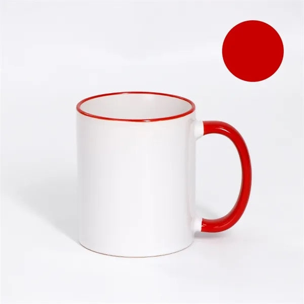 Two-Tone Coffee Mug 11 oz Ceramic Sublimated Cups