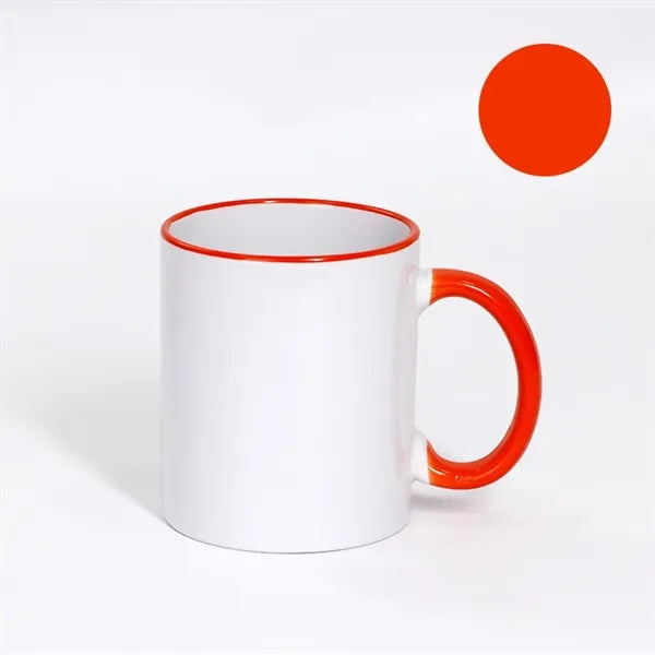 Two-Tone Coffee Mug 11 oz Ceramic Sublimated Cups