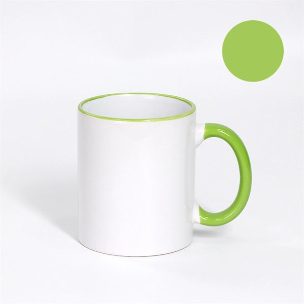 Two-Tone Coffee Mug 11 oz Ceramic Sublimated Cups