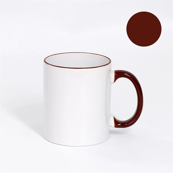 Two-Tone Coffee Mug 11 oz Ceramic Sublimated Cups