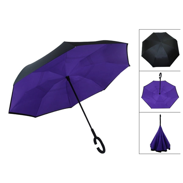 Windproof Double Layer Folding Inverted Umbrella
