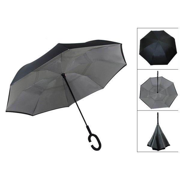 Windproof Double Layer Folding Inverted Umbrella