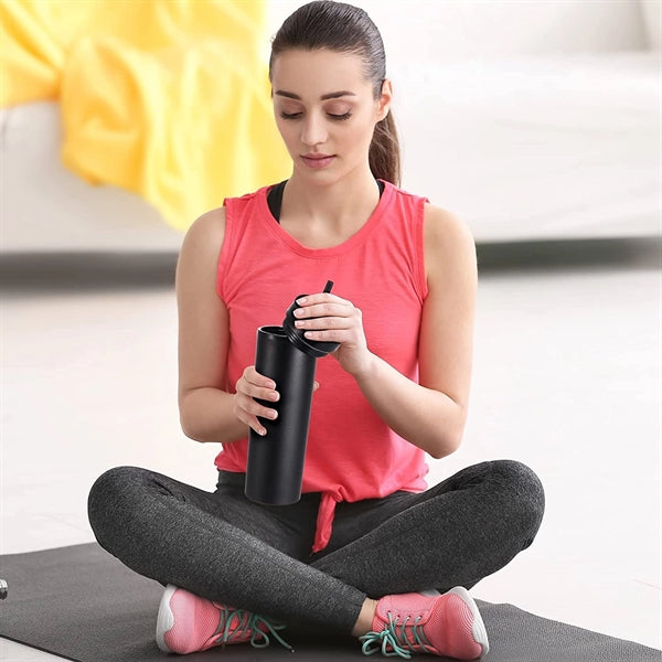 Double-wall Matte Acrylic Slim Tumbler With Lid And Straw