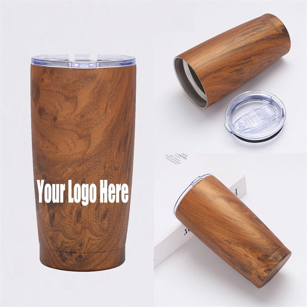 Wood Grain Coffee Tumbler
