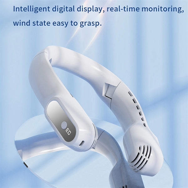4000 mAh Rechargeable Folding Leaf-less Neck Fan