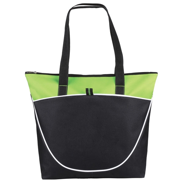 Seattle Zippered Poly-Canvas Tote Bag