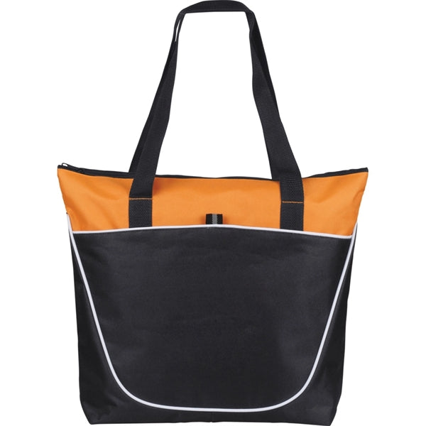 Seattle Zippered Poly-Canvas Tote Bag