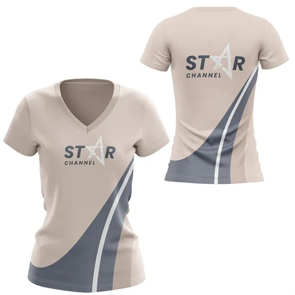 Women's 160 GSM Brushed Milk Silk Sublimated jersey T-Shirt