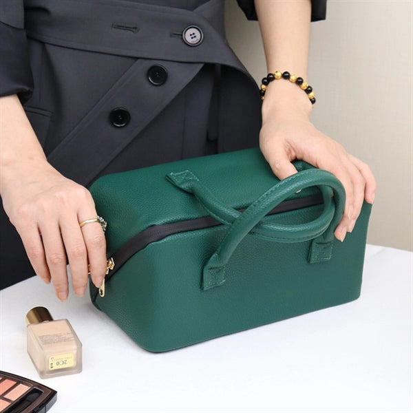 Travel Makeup Cosmetic Bag Wide-Open Zipper Toiletry Pouch