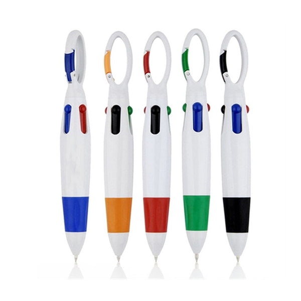 4-In-1 Multi Colour Ballpoint Pen With Carabiner